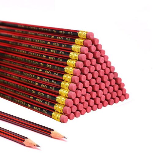 Crayon De Croquis En Bois Avec Gomme Pour Enfants, Lot De 10, 20 Ou 30 Pièces, Pour Apprendre À Dessiner