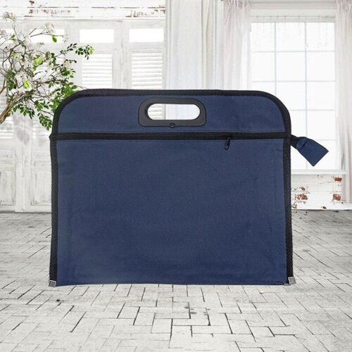 Sac À Dossiers De Poche En Tissu Oxford, Imperméable, Fermeture Éclair, A4 B4, Organisateur Portable Pour Ordinateur Portable, Grand Sac À Main Pour Documents, Fournitures De Bureau