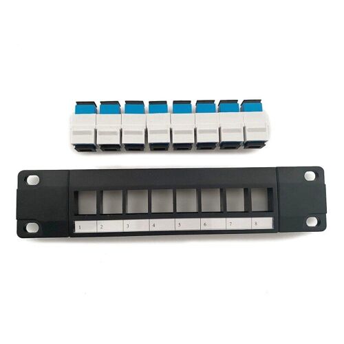 Adaptateur de câble réseau RJ45 à 8 ports, Fiber optique directe ST/SC/FC/LC, panneau de raccordement