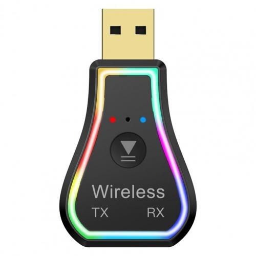 Adaptateur sans fil M11 3-en-1, Bluetooth Jerry Solution V5.0, lumières colorées, Mini émetteur récepteur USB 3.5mm pour voiture Audio