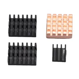 Dissipateur thermique en aluminium 4pcs pour RPi 5 Ensemble de dissipateur thermique en aluminium silencieux à faible bruit de carte mère avec ruban adhésif conducteur thermique