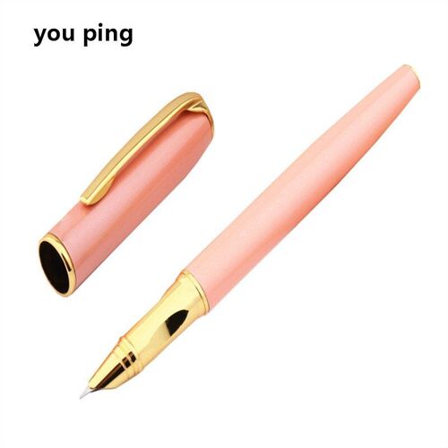 Stylo À Plume Fine 7023 Rose Lisse De Haute Qualité, Fournitures De Papeterie Pour Bureau
