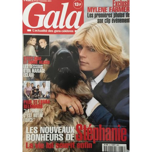 Gala 438 (01/11/2001) - Princessse Stéphanie, Les Belmondo, Mylène Farmer, E. Macias, Victoria Abril