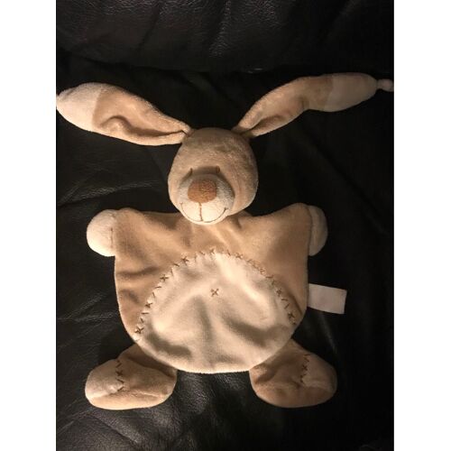 Doudou Plat Lapin Beige Écru Croix Orchestra 