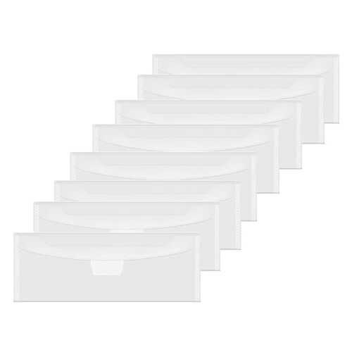 Sacs De Rangement Transparents Pour Timbres Et Matrices, Pochettes De Rangement En Plastique Refermables, Grande Enveloppe Pour Cartes En Papier Scrapbooking, 40 Pièces