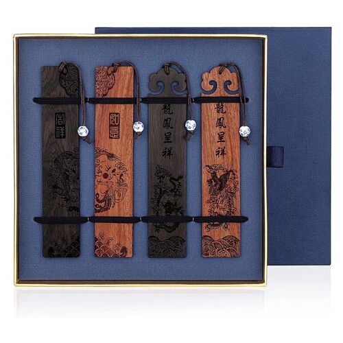 Marque-Pages En Bois Fait À La Main, Marque-Pages En Bois Naturel, Ensemble Unique, Cadeaux Pour Hommes Et Femmes Amoureux De Livres