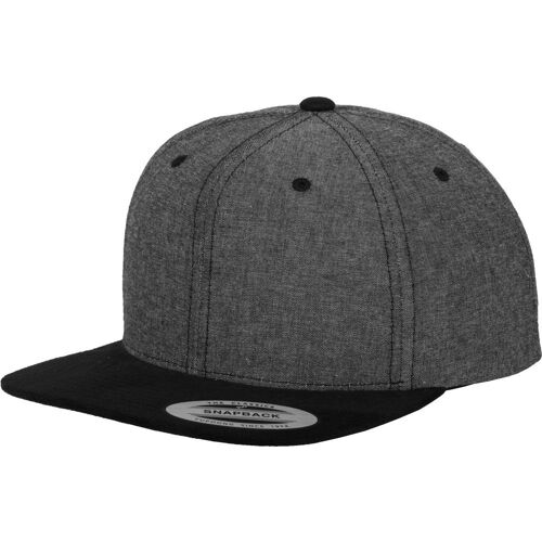 Flexfit Chambray Suede Snapback Casquette - Noir