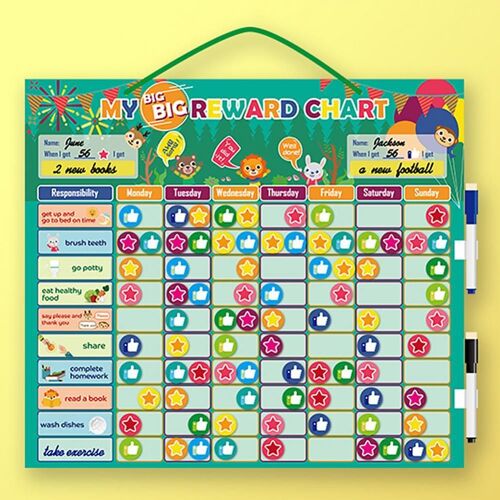 Tableau Magnétique De Récompense Et De Conduite Pour Les Tâches, Tableau Éducatif, Jouet Pour Enfants Avec Calendrier