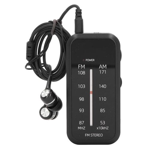 Radio de poche Mini AM FM Radio stéréo AAA Radio portable alimentée par batterie avec écouteurs pour l'intérieur et l'extérieur