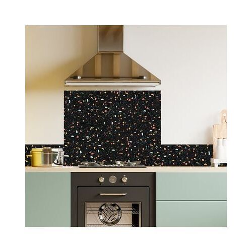 99Deco - Crédence cuisine Fond de hotte ALU : L 90cm x H 70cm Multicolore Pierre - Multicolore