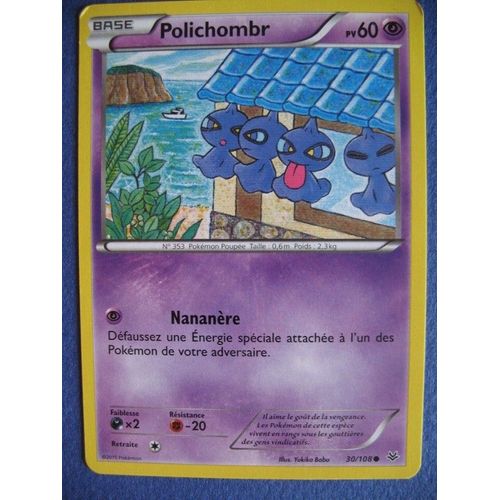 Carte Pokemon - Polichombr - 30/108 - Xy - Ciel Rugissant - 2015 - Scb