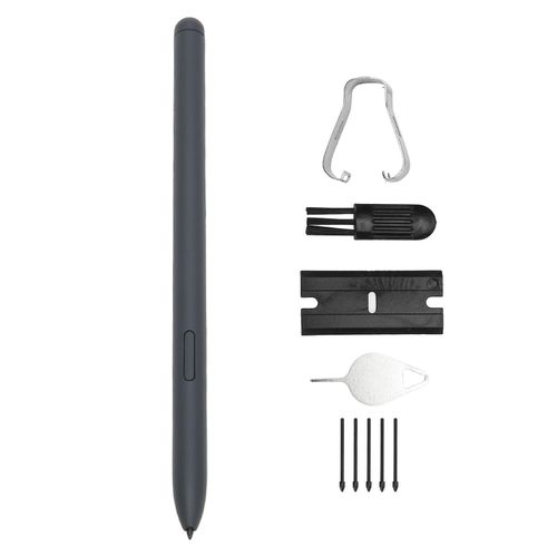 Pour Tab S6 Lite Stylus Stylet Stylo intelligent en plastique durable de taille précise très sensible avec 5 pointes pour SM P610 SM P615 Tablette Noir