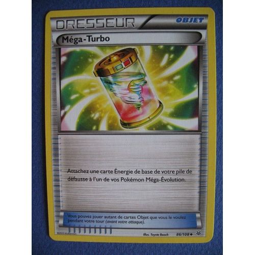 Carte Pokemon - Dresseur - Méga-Turbo - 86/108 - Xy - Ciel Rugissant - 2015 - Scb