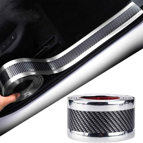 Bande De Protection De Seuil De Porte De Voiture (3m * 5cm, Argent), Pare-Chocs Décoratif Autocollant Universel, Ruban D'étanchéité Pour Tapis De Pluie Pour La Protection Des Meubles Contre Les Chocs