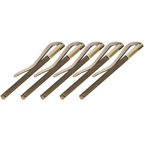 5 Pcs Argent Cash Clip Acier Électrolytique Haute Dureté Ressort 85mm pour Portefeuille En CuirAntique Brossé