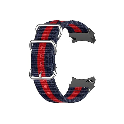 Smartwatch Bracelets Sangle Toile Smartwatch Bande De Remplacement Pour Montre 4 40mm 44mm Pour Montre 4 Classique 46mm 42mm 3 Bandes Bleu Rouge