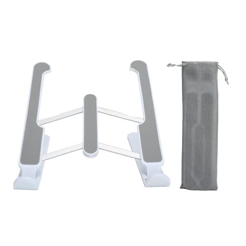 Support pour ordinateur portable 6 ? Support de refroidissement de niveau Moniteur de bureau Plaque de levage pliable Cadre d¿élévationBlanc