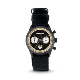 Montre Mixte Zadig & Voltaire Cadran 39mm En Acier Noir Et Bracelet Noir En Nylon Zvm125