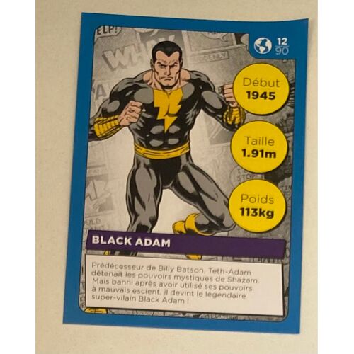 Carte 12 Black Adam - Auchan Super Héros Dc 