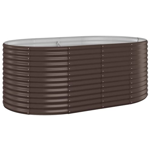 Vidaxl Jardinière De Jardin Acier Enduit Poudre 175x100x68 Cm Marron