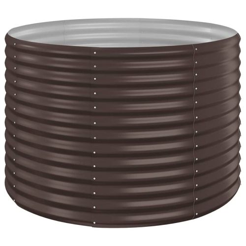 Vidaxl Jardinière De Jardin Acier Enduit De Poudre 100x100x68cm Marron