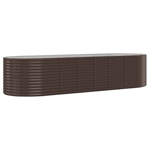 Vidaxl Jardinière De Jardin Acier Enduit Poudre 322x100x68 Cm Marron