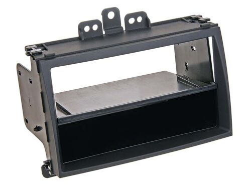 Adaptateur de façade soft touch 2-DIN avec vide poche compatible avec Hyundai i20 noir