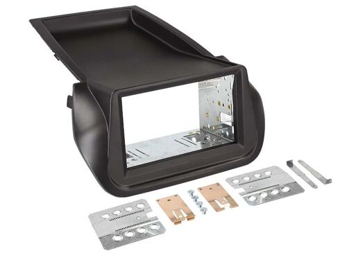 Adaptateur de façade 2-DIN pour Peugeot / Fiat noir