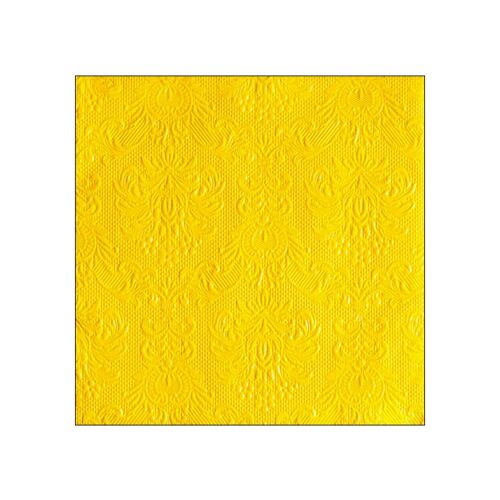 15 SERVIETTES PAPIER ÉLÉGANCE 33CM JAUNE