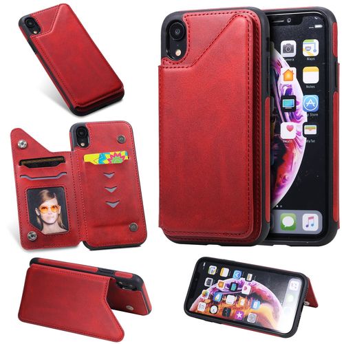 Coque Iphone Xr,Etui Pour Iphone Xr,Coque En Cuir Pour Iphone Xr,Convient A Etui La Iphone Xr,Rouge