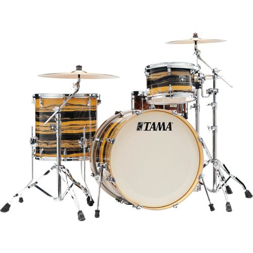 Tama Ck32rzs-Net Superstar Classic Natural Ebony Tiger Wrap Kit De Batterie 3 Fûts