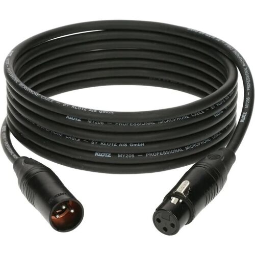 Klotz M1 Kb M1kb1fm0200 Câble Micro Xlr 3 Broches Femelle - Xlr 3 Broches Mâle 2 M Noir
