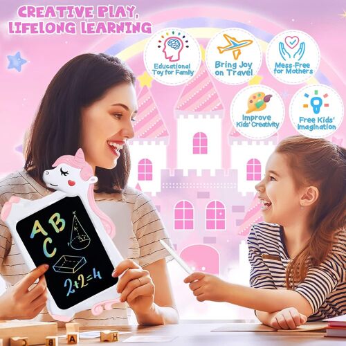 Tablette Dessin Enfant Jouet,LCD Ardoise Magique Coloré Effacable Jouet Enfant 3 4 5 6+ Ans Cadeau Garcon Fille Tablette Ecriture Graphique Enfants