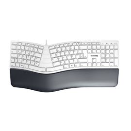 CHERRY KC 4500 ERGO clavier Universel USB QWERTZ Allemand Blanc