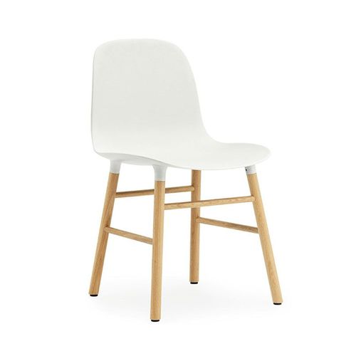 Normann Copenhagen Set De 2 Chaises Form Chair Avec Piètement En Chêne (Blanc - Polypropylène Et Chêne)