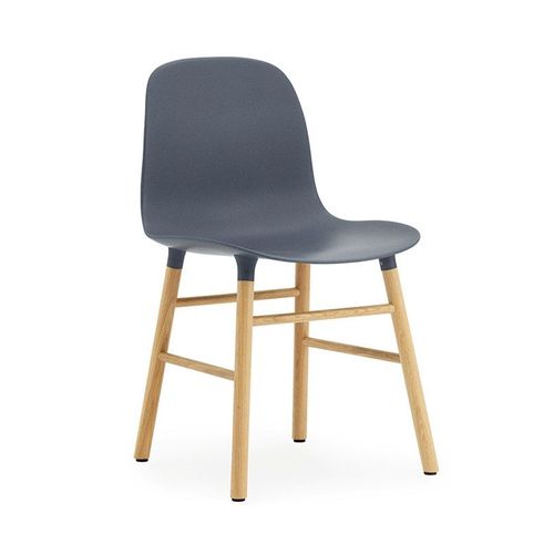 Normann Copenhagen Set De 2 Chaises Form Chair Avec Piètement En Chêne (Bleu - Polypropylène Et Chêne)