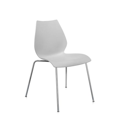 Kartell Set De 2 Chaises Maui (Gris Clair - Polypropylène Coloré Dans La Masse)