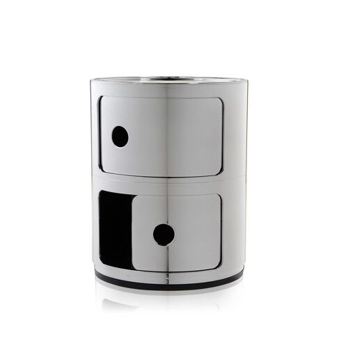 KARTELL table de chevet COMPONIBILI à deux éléments MÉTALLISÉS PRECIOUS COLLECTION (Chrome - ABS métallisé)