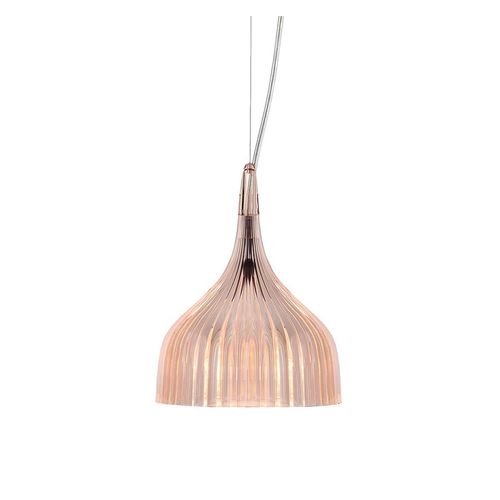 Kartell Lampe À Suspension E' È (Rose - Polycarbonate 2.0 À Partir De Matière Première Renouvelable)
