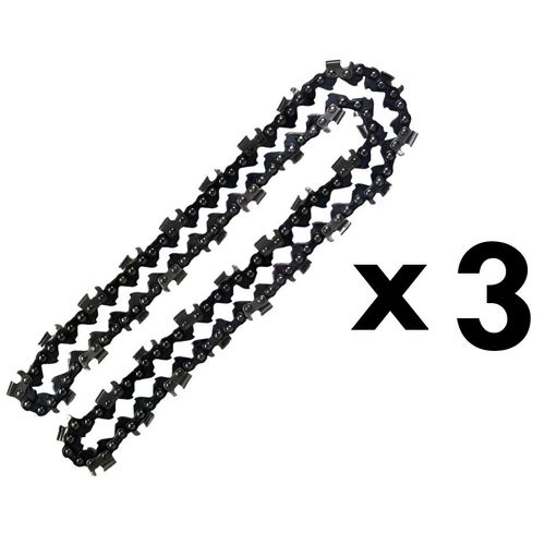 Lot de 3 chaînes 72 maillons pour tronçonneuse