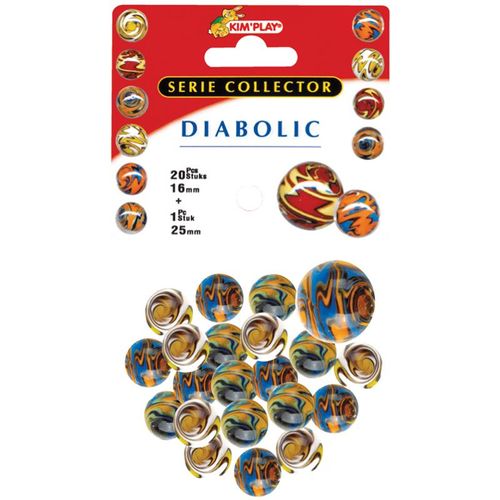 Billes + Calot - Diabolic - Jeu De Récréation - Filet De 21 Billes