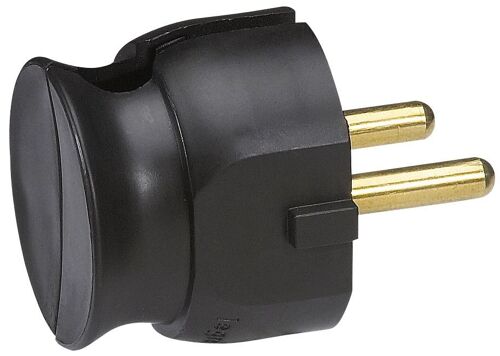 Fiche plastique extra-plate 2P-16 A Legrand - Mâle - Noir