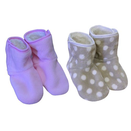 Chaussons Bottines Doux Enfant Fille Lot De 2