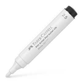 Feutre - Blanc - Pointe Ronde - 2,5mm - Faber-Castell - Pitt Artist - Beaux-Arts