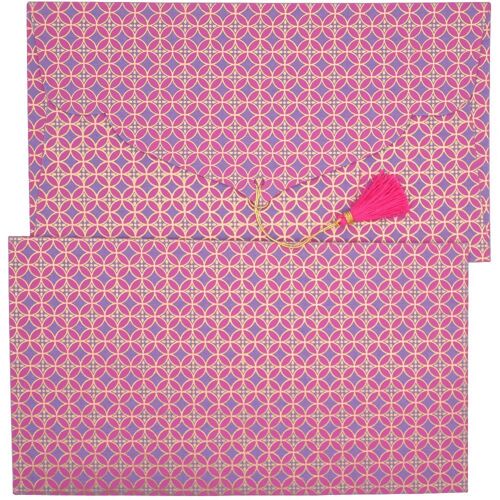 Papertree Shiyogami Lot De 5 Enveloppes Cadeau 19x10 Violet