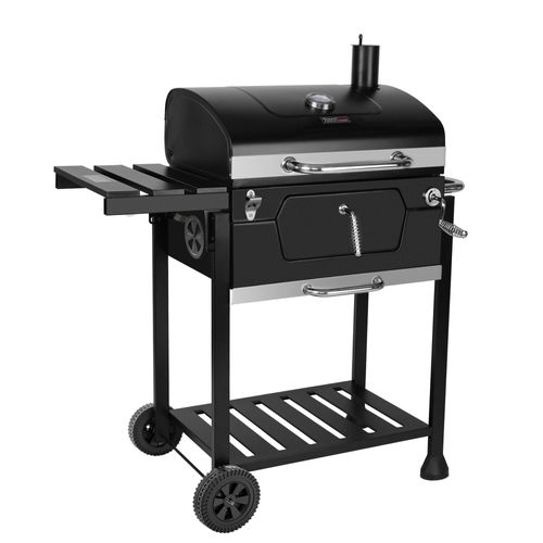 Barbecue à Charbon de Bois Royal Gourmet - Chariot à Barbecue avec Couvercle - 100 x 64,5 x 104,5 cm
