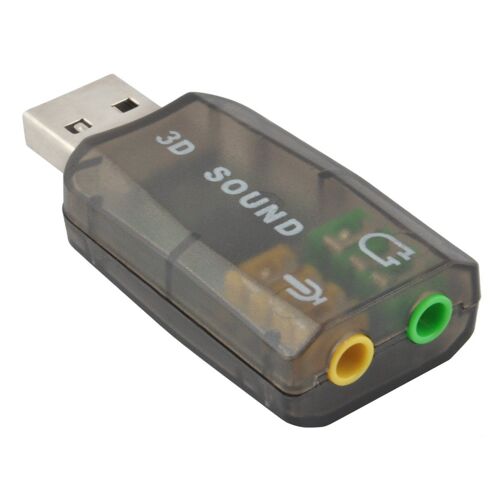 Carte Son 5.1 3d Externe Usb 2.0 + 1 Entrée Microphone + 1 Entrée Casque