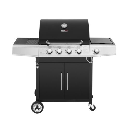 Barbecue Gaz à 4+1 Brûleurs Royal Gourmet - Gril à Gaz avec Tablettes de Puissance 14,5kW - Noir