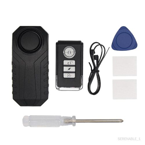 Vélo Alarme Avec Télécommande 113db Fil Anti-Vol Vibration Moto Vélo Alarme Étanche 7 Réglable Facile À Installer