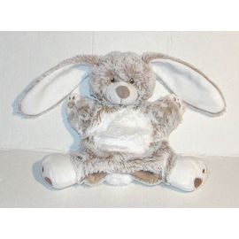 doudou lapin chiné marionnette tex baby